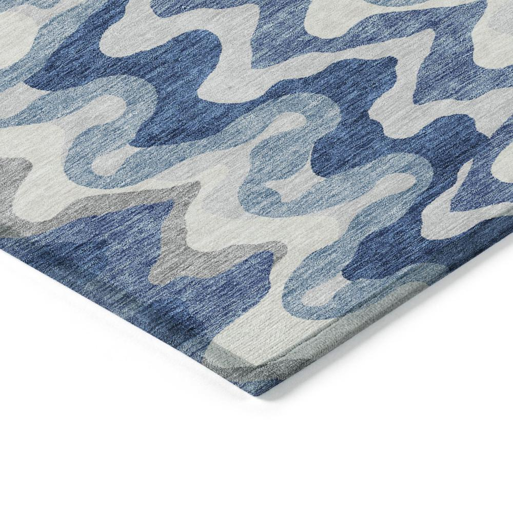 Start2Finish Chantille ACN750 blue rug with 10x14 feet size, featuring a plush textured surface and decorative pattern in shades of blue.