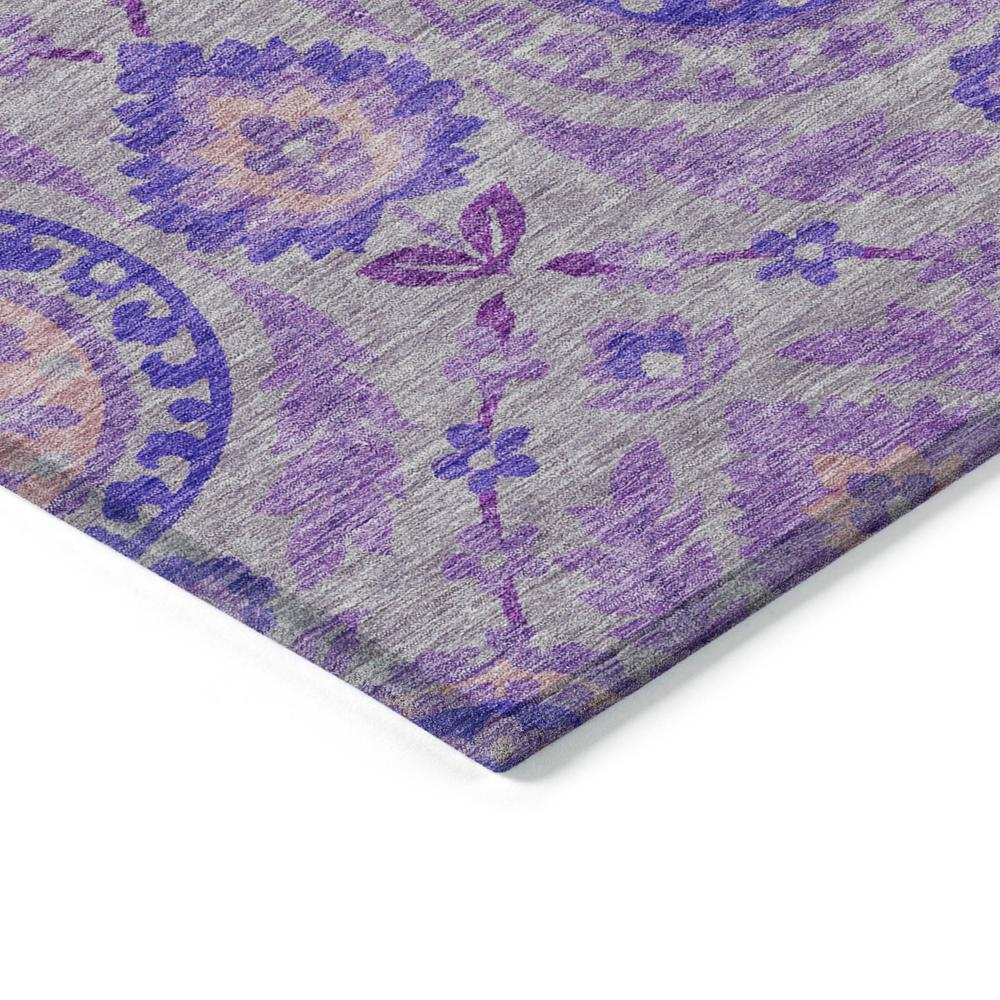 Start2Finish Chantille ACN751 purple 8x8 rug featuring a soft, patterned design on a plush surface.