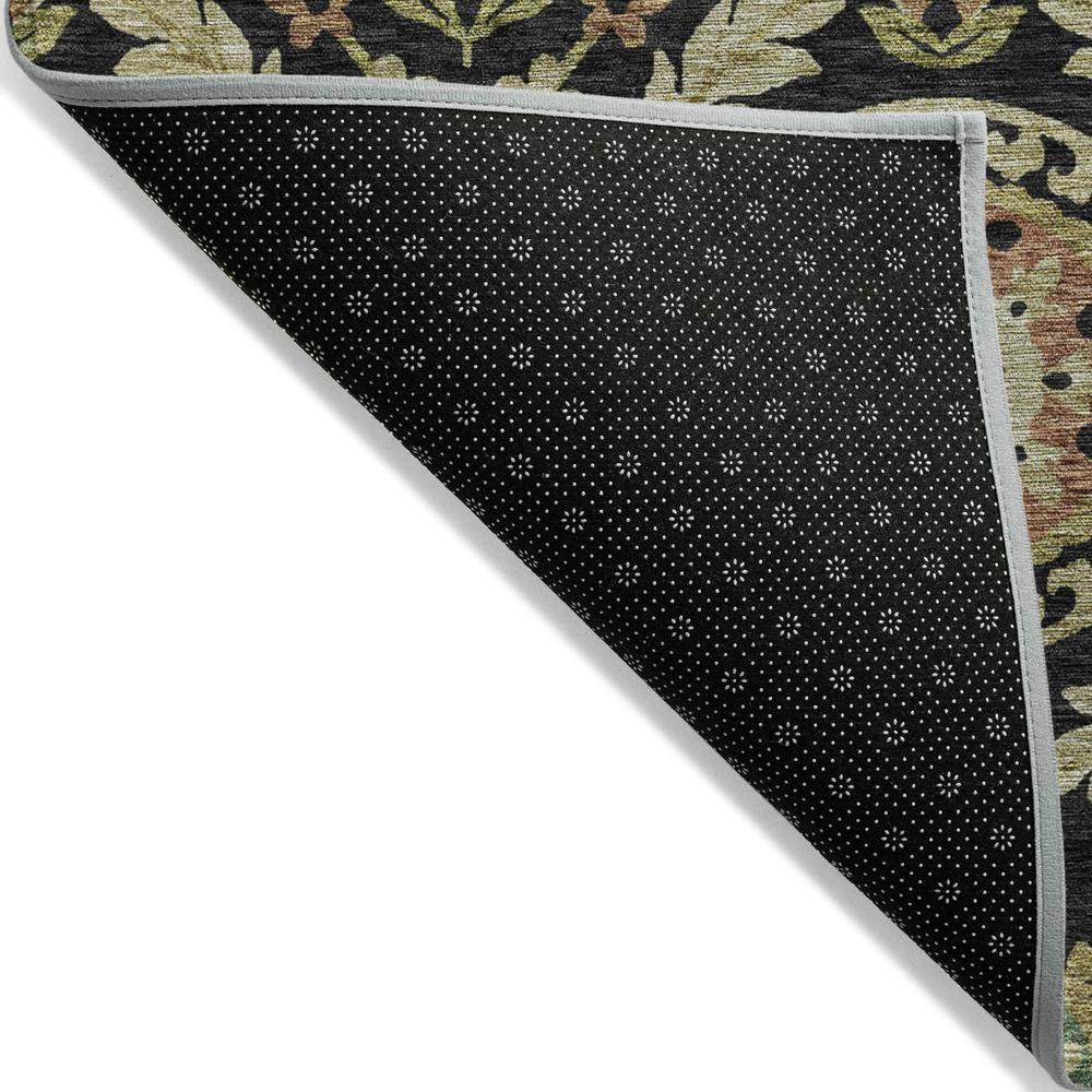 Start2Finish Chantille ACN751 black 10x14 rug with intricate pattern, soft texture, and durable woven fabric for living room decor.