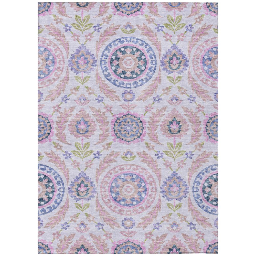 Start2Finish Chantille ACN751 pink 8x10 rug with soft, plush fabric and decorative pattern, ideal for living room or bedroom decor.