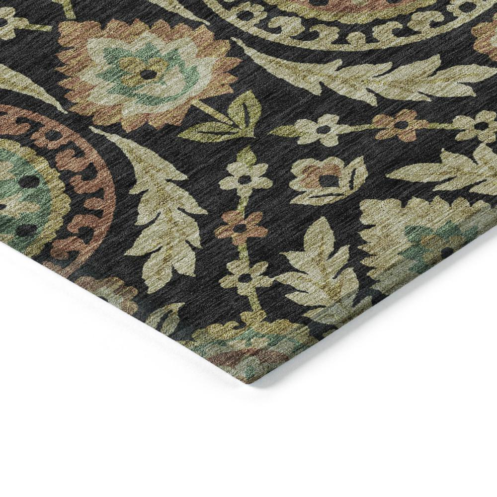 Start2Finish Chantille ACN751 black 9x12 rug with intricate pattern, soft texture, and durable design for living room decor.