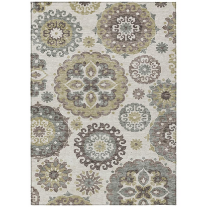 Start2Finish Chantille ACN763 brown 9x12 rug with intricate patterns and soft texture, ideal for enhancing living room decor.