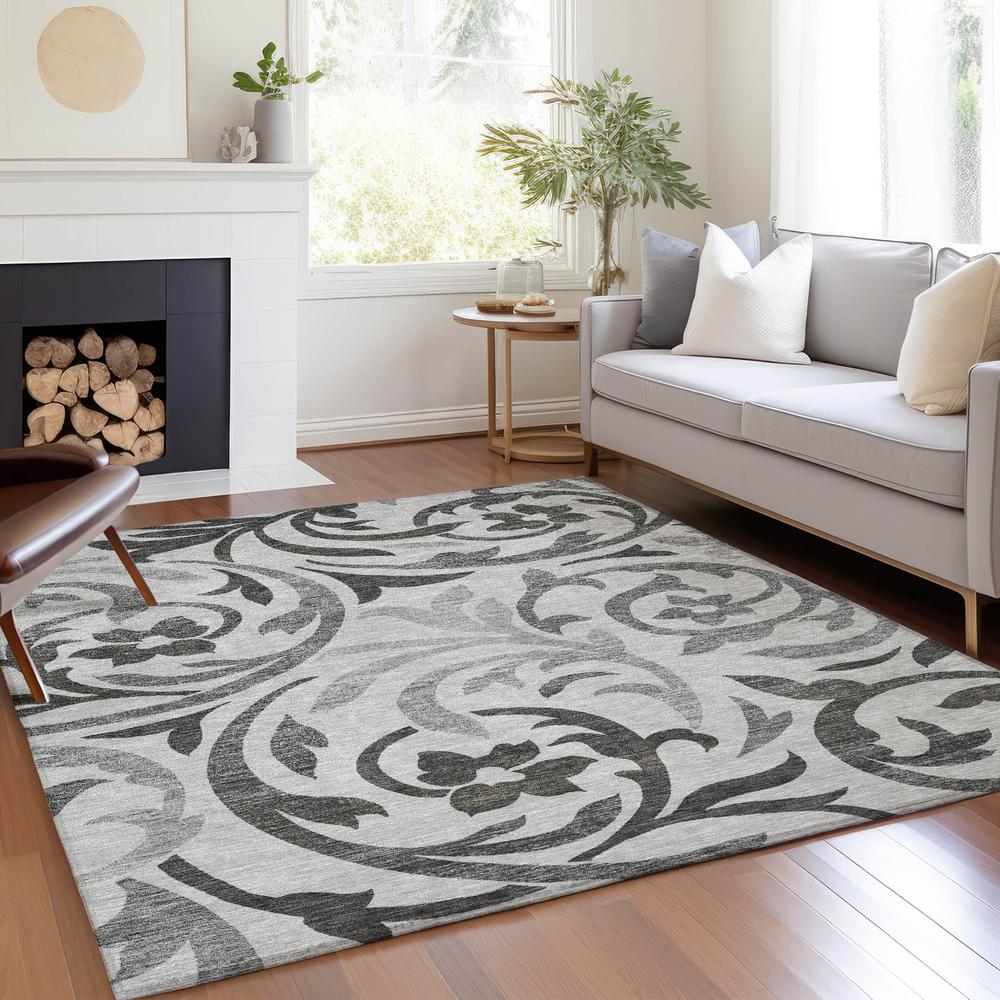 Start2Finish Chantille ACN764 gray 9x12 rug with soft, plush fabric and modern design, ideal for living room or bedroom decor.