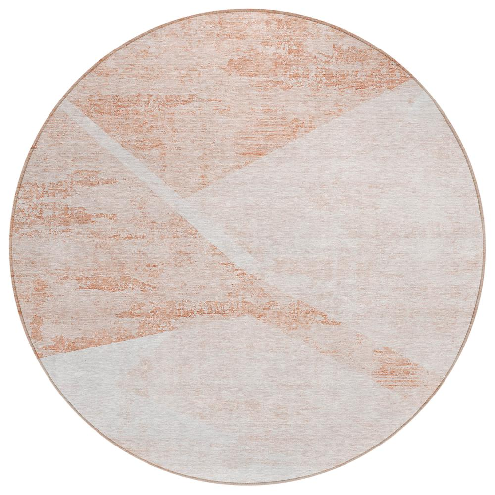 Start2Finish Chantille ACN770 orange 8x8 rug with a plush, textured surface and vibrant color, ideal for modern living spaces.