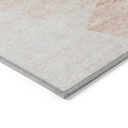 Start2Finish Chantille ACN770 orange 8x10 rug with textured pattern, soft fibers, and vibrant color suitable for living spaces.