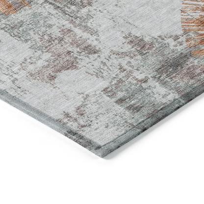 Start2Finish Chantille ACN773 orange 8x10 rug with intricate pattern and soft texture, ideal for living room or bedroom decor.