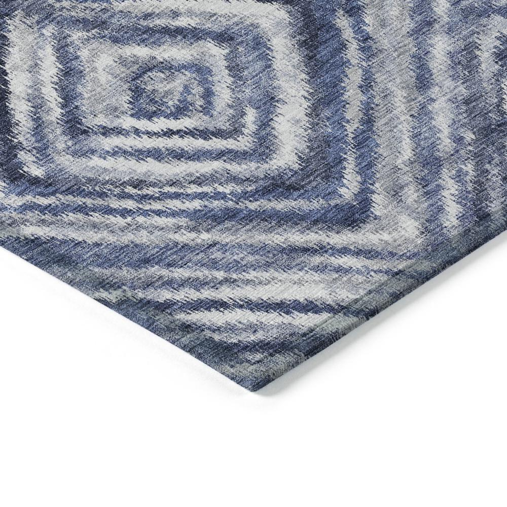 Start2Finish Chantille ACN781 Blue 9x12 rug with intricate pattern, soft texture, and vibrant blue color displayed on a clean floor.