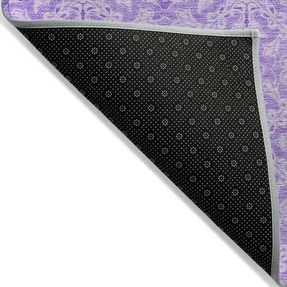Start2Finish Chantille ACN784 purple 8x10 rug with intricate pattern and plush texture, perfect for living room or bedroom decor.