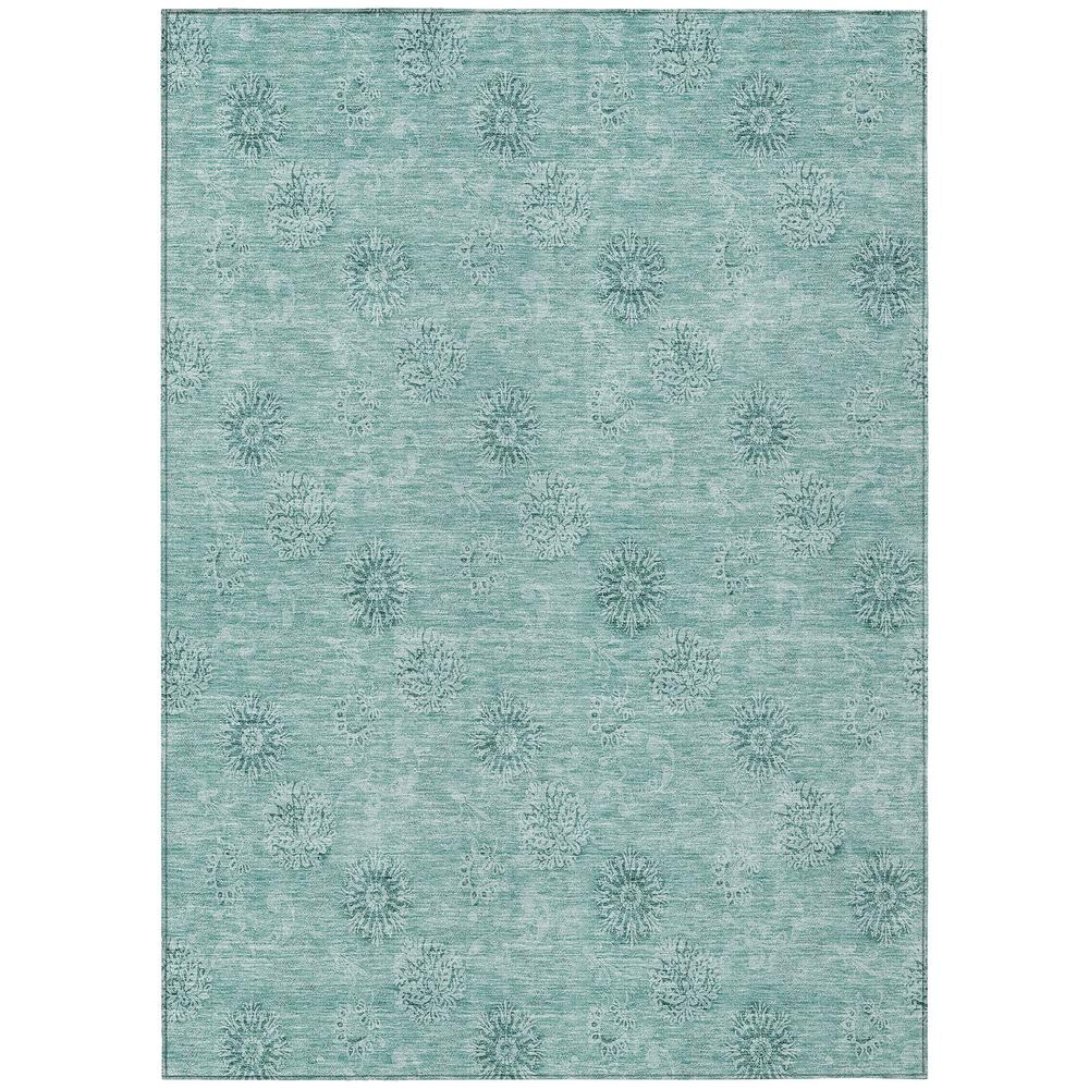 Start2Finish Chantille ACN789 teal 8x10 rug with intricate pattern, soft texture, and vibrant color for living room or bedroom decor.
