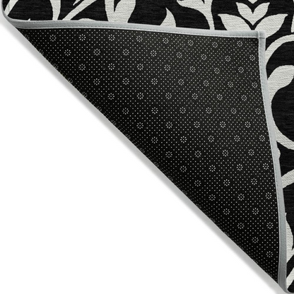 Start2Finish Chantille ACN875 black 8x8 rug with soft, plush texture, perfect for living room or bedroom decor.