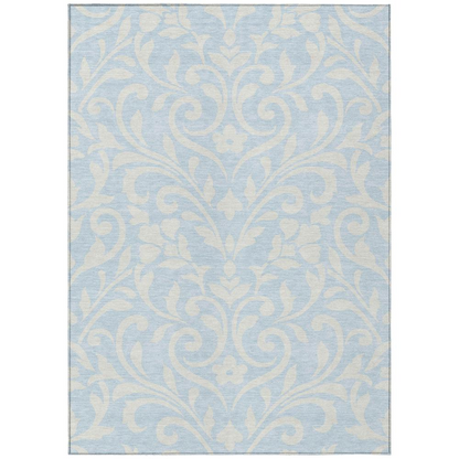 Start2Finish Chantille ACN875 blue 8x10 rug with intricate pattern, soft texture, and vibrant color for stylish home decor.