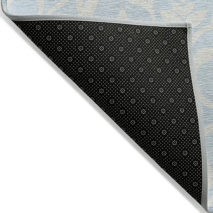 Start2Finish Chantille ACN875 blue 8x10 rug with intricate pattern, soft texture, and vibrant color for living room or bedroom decor.