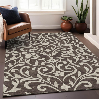 Start2Finish Chantille ACN875 brown 8x10 rug with intricate woven pattern, soft texture, and stylish design for living spaces.