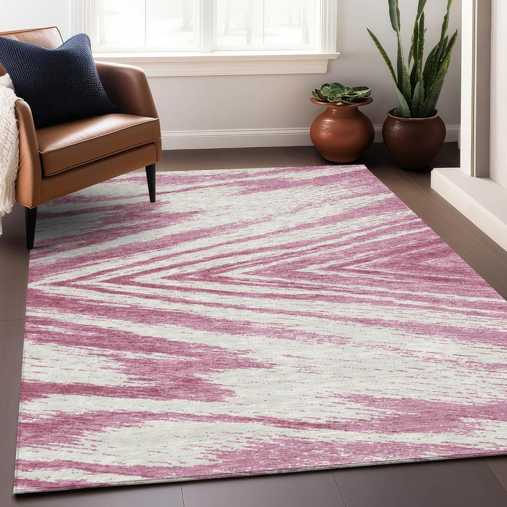 Start2Finish Chantille ACN876 pink 10x14 rug with soft, plush texture and elegant design, ideal for living room or bedroom decor.