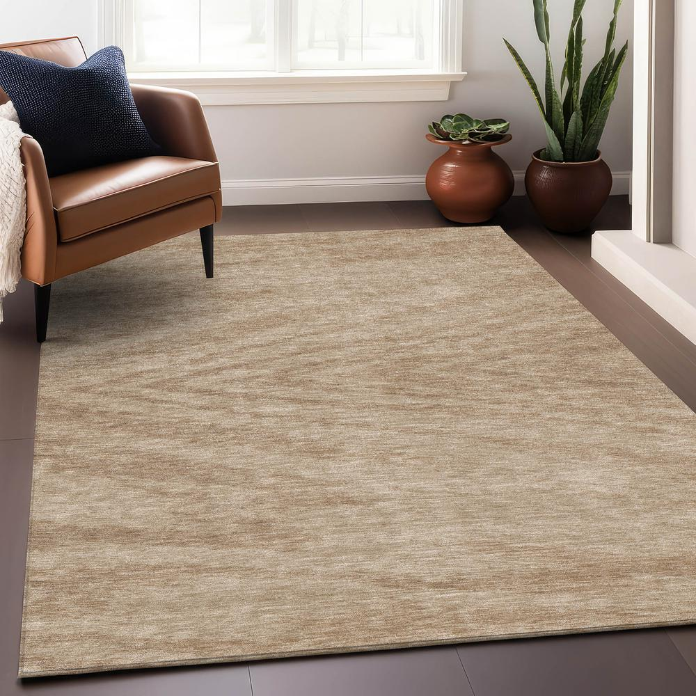 Start2Finish Chantille ACN876 brown 10x14 rug with intricate pattern, soft texture, and plush pile for living room or bedroom decor.