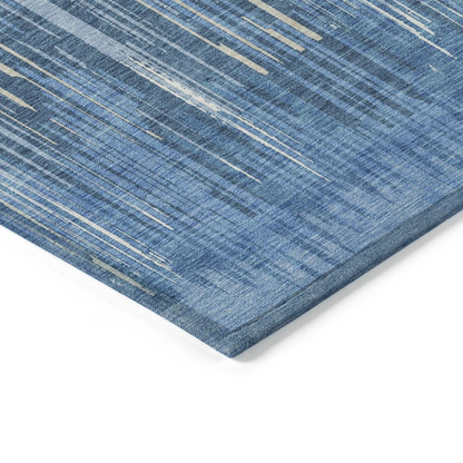 Start2Finish Chantille ACN893 blue 9x12 rug with intricate pattern, soft texture, and vibrant color, suitable for living room or bedroom decor.