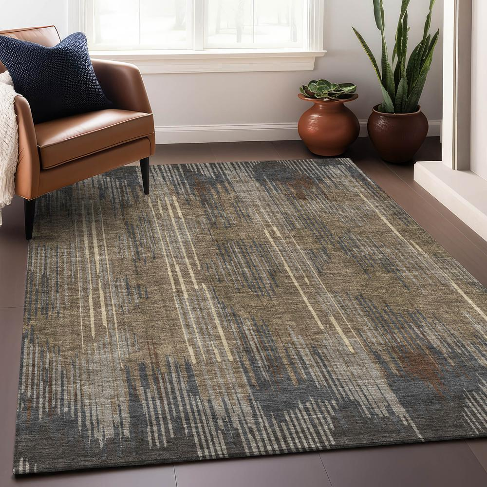 Start2Finish Chantille ACN893 brown 8x10 rug with intricate pattern, soft texture, and decorative design for cozy living spaces.