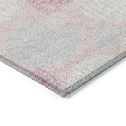 Pink Chantille ACN900 8x10 rug by Start2Finish with soft, plush fabric and intricate pattern, ideal for living rooms or bedrooms.