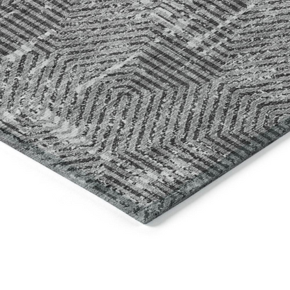 Gray Chantille ACN912 8x10 rug by Start2Finish featuring intricate patterns and soft texture for living room decor.