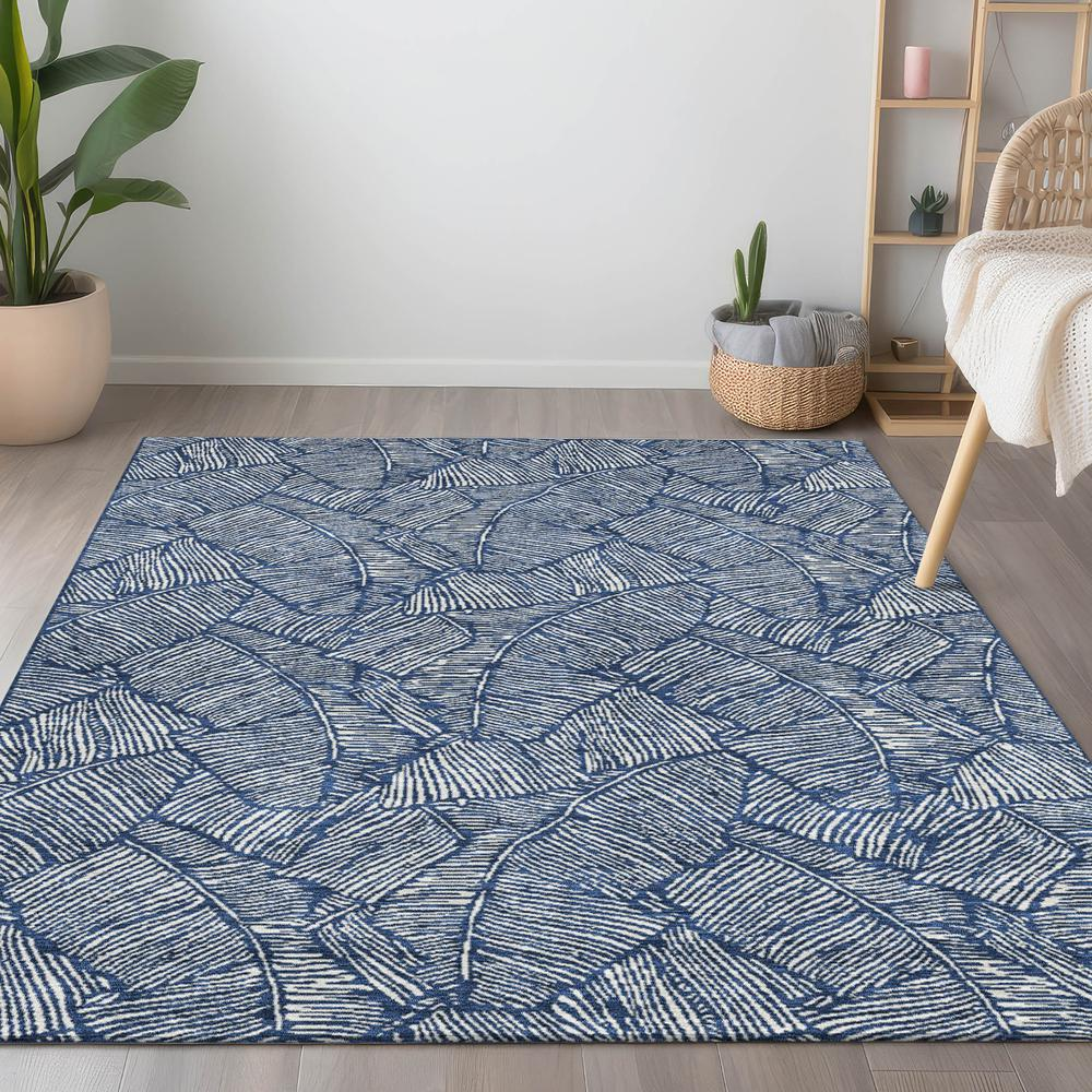 Start2Finish Chantille ACN913 Blue 9x12 rug with intricate pattern and soft texture, ideal for living rooms or bedrooms.
