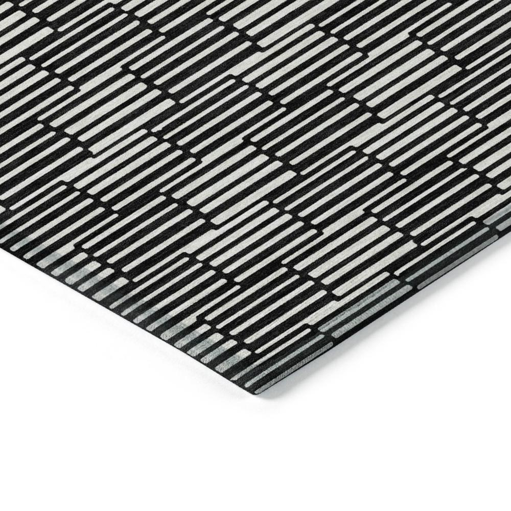 Start2Finish Chantille ACN918 black 8x10 rug with intricate pattern and soft texture, suitable for living room or bedroom decor.
