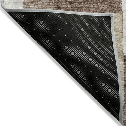 Start2Finish Chantille ACN955 brown 8x10 rug with intricate pattern, plush texture, and soft surface for living room decor.