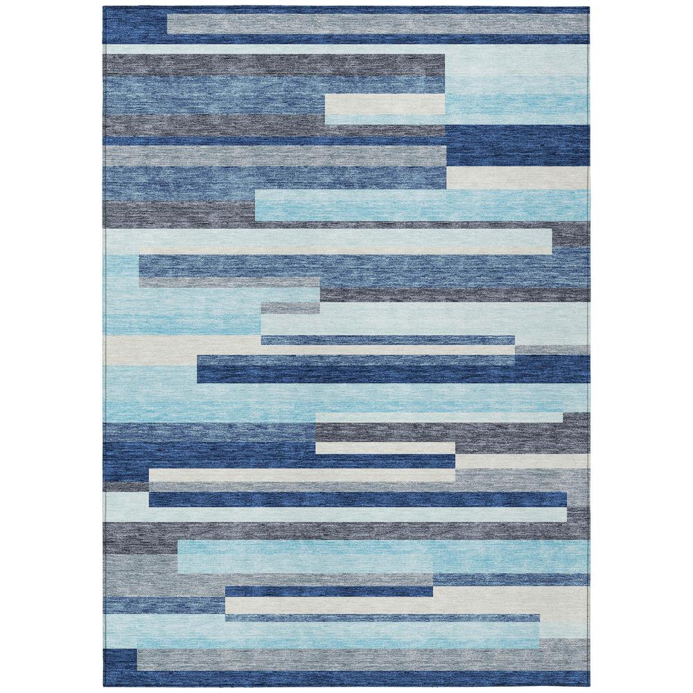 Start2Finish Chantille ACN956 blue 8x10 rug with intricate pattern and soft texture, ideal for living room or bedroom decor.
