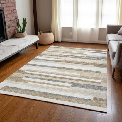 Start2Finish Chantille ACN956 ivory 10x14 rug with intricate pattern and soft texture, ideal for living room or bedroom decor.