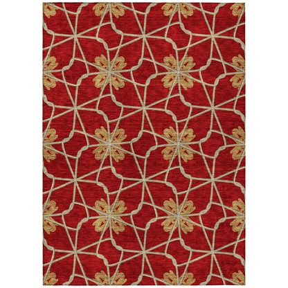 Start2Finish Chantille ACN958 Orange 10x14 rug with intricate pattern and vibrant color, ideal for living room or bedroom decor.