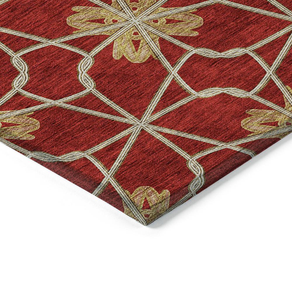 Start2Finish Chantille ACN958 orange 10x14 rug with intricate pattern and plush texture, perfect for living room or bedroom decor.