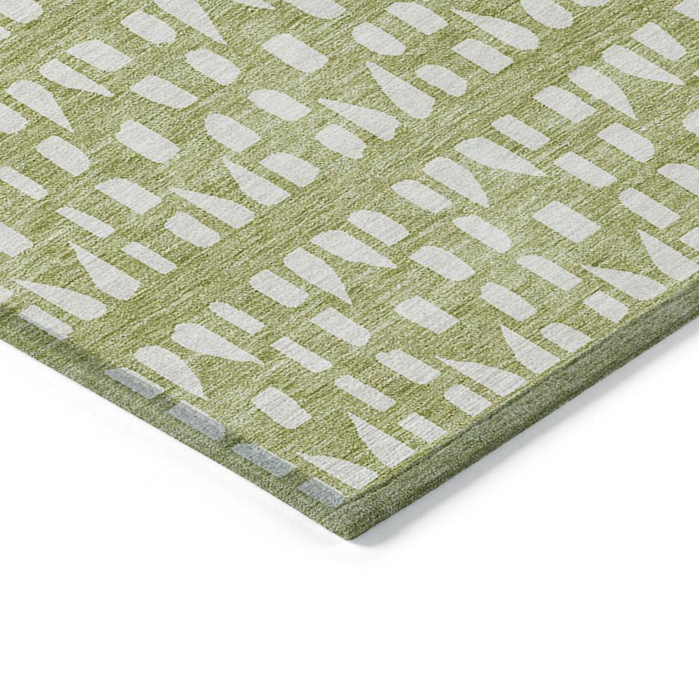 Start2Finish Chantille ACN963 green 5x7.5-foot rug with intricate pattern and plush texture, ideal for living room or bedroom decor.