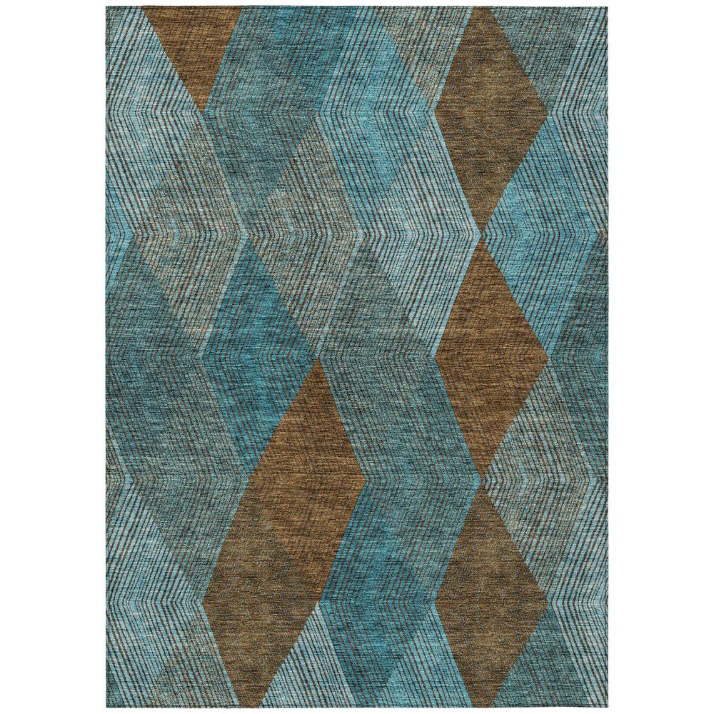 Start2Finish Chantille ACN962 teal 10x14 rug with intricate pattern and plush texture, ideal for living rooms or bedrooms.