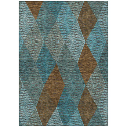 Start2Finish Chantille ACN962 teal 10x14 rug with intricate pattern and plush texture, ideal for living rooms or bedrooms.