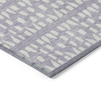Start2Finish Chantille ACN963 purple 10x14 rug with intricate pattern, soft texture, and vibrant color, ideal for living room or bedroom.