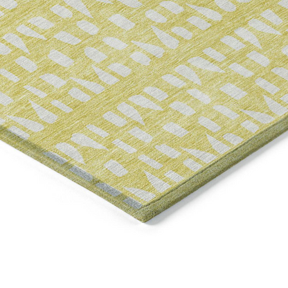 Start2Finish Chantille ACN963 Gold 10x14 rug featuring a plush, elegant design in warm gold tones for living room or bedroom decor.