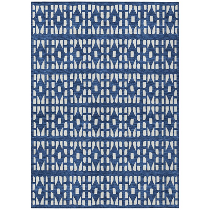 Start2Finish Chantille ACN963 Blue 10x14 rug with intricate pattern and plush texture, ideal for living rooms or bedrooms.