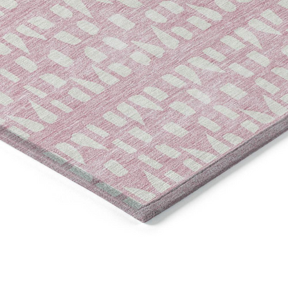 Start2Finish Chantille ACN963 pink 9x12 rug with soft, plush texture and intricate pattern, ideal for living room or bedroom decor.