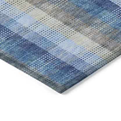 Start2Finish Chantille ACN966 blue 10x14 rug with intricate pattern, soft texture, and vibrant color for living room or bedroom decor.