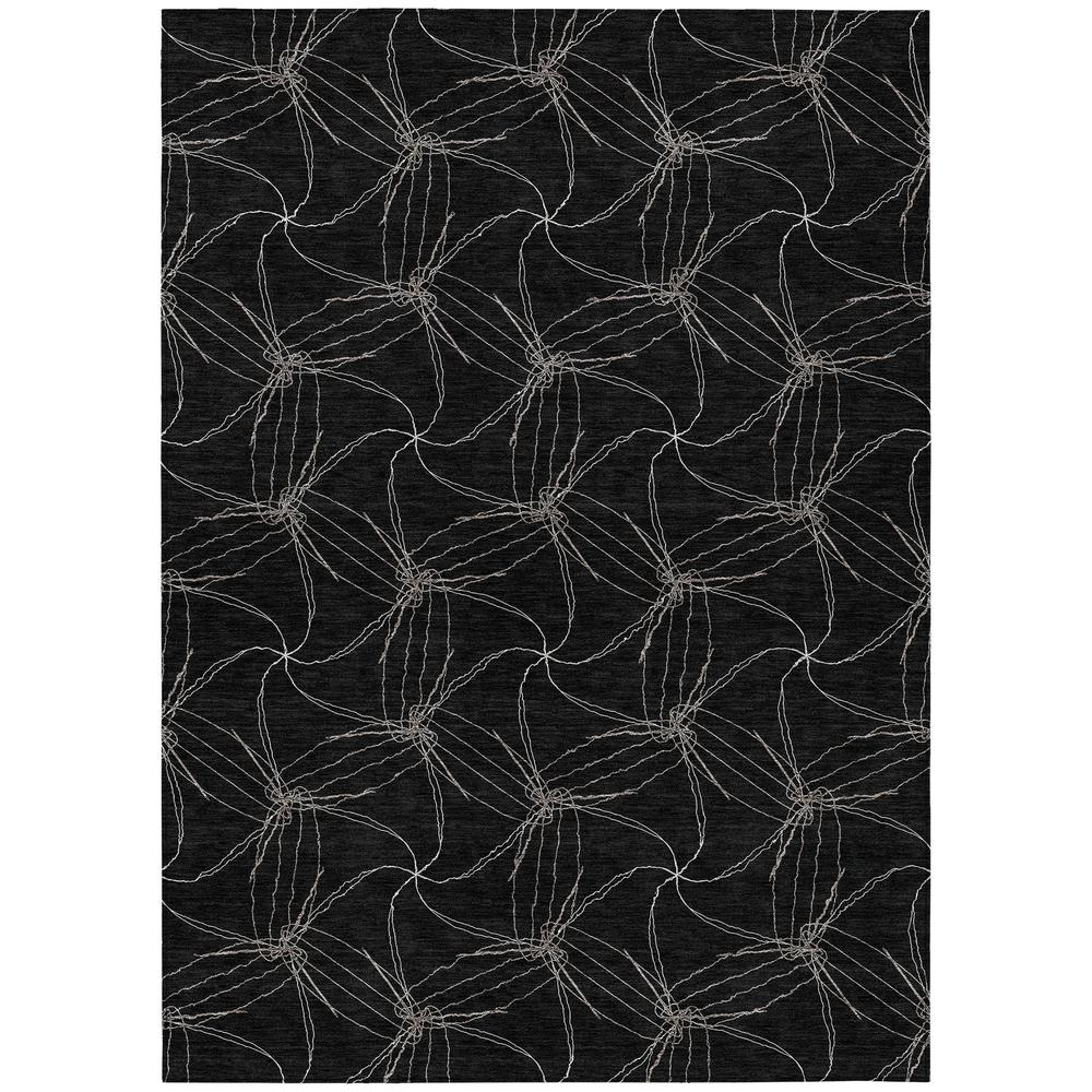 Start2Finish black Chantille ACN968 9x12 rug with intricate pattern and plush texture, showcasing a stylish home decor piece.