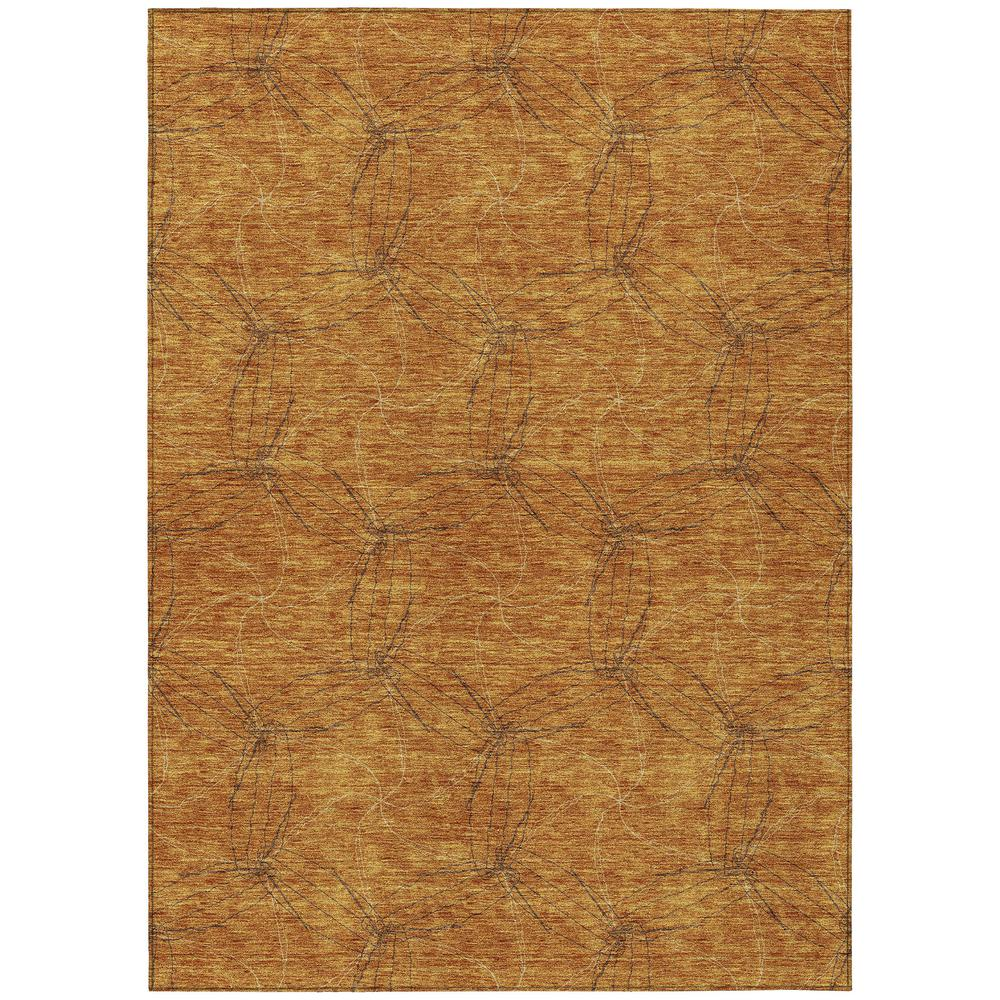 Start2Finish Chantille ACN968 orange 10x14 rug with intricate pattern, soft texture, and vibrant color for living room or bedroom decor.