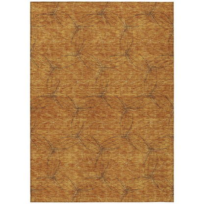 Start2Finish Chantille ACN968 orange 10x14 rug with intricate pattern, soft texture, and vibrant color for living room or bedroom decor.