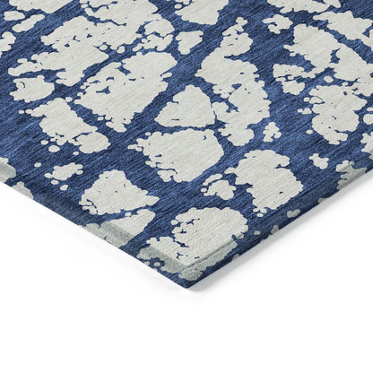 Start2Finish Chantille ACN972 blue 8x10 rug with intricate pattern and plush texture, perfect for living rooms and bedrooms.