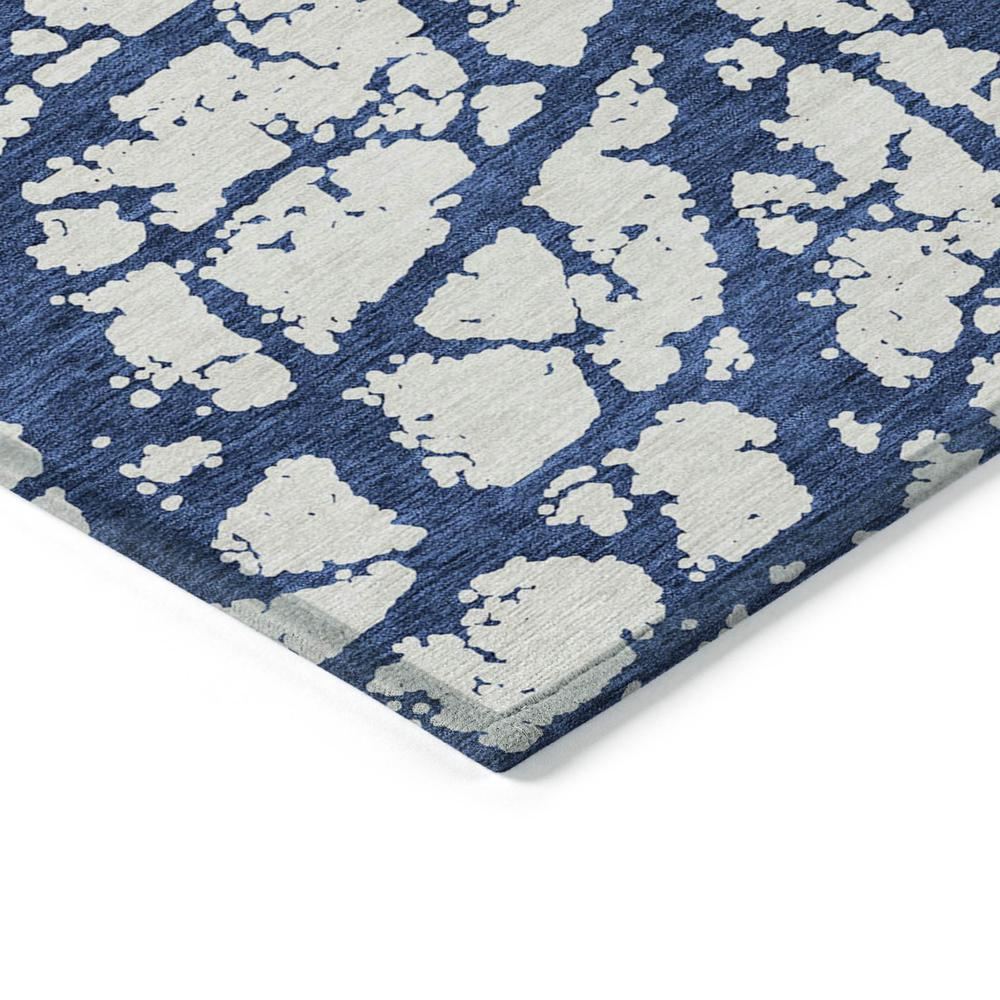 Start2Finish Chantille ACN972 Blue 10x14 rug with intricate pattern, featuring soft texture and vibrant blue color.