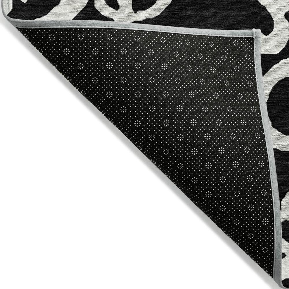Start2Finish Chantille ACN973 black 9x12 rug with intricate patterns, plush texture, and elegant design for living room or bedroom decor.