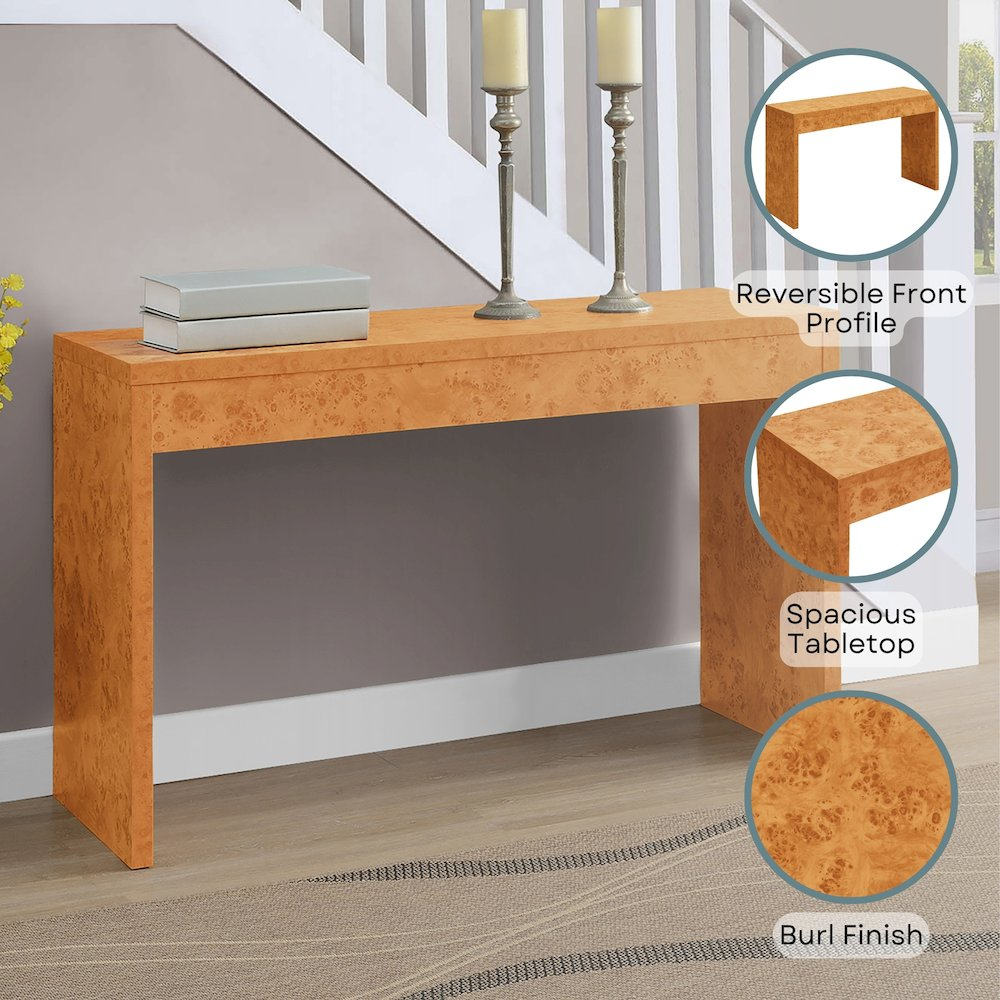 Start2Finish Northfield entryway hall console table with sleek wooden surface and modern design, perfect for entryway or hallway decor.