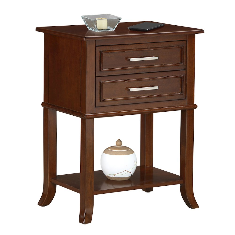 Start2Finish Sydney 2 Drawer Entryway Hall Table with shelf, wooden surface, and modern design for home organization.