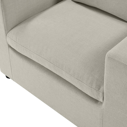 Beige Casella Modern Armchair by Start2Finish with sleek design, cushioned seat, and contemporary style for living room decor.