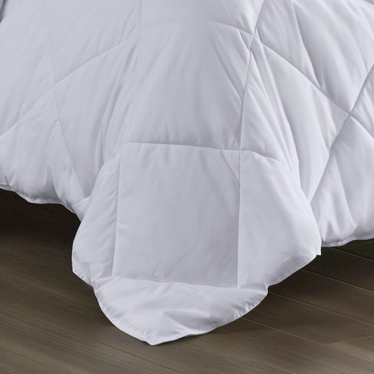 Start2Finish cooling touch oversized down alternative comforter in white, soft and breathable bedding for restful sleep.