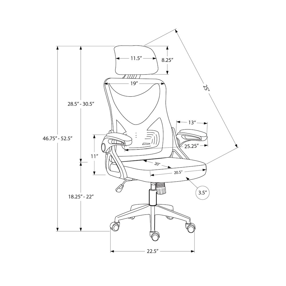 Adjustable height ergonomic office chair by Start2Finish with cushioned seat and backrest, suitable for workspace comfort.