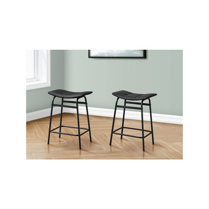 Counter height barstools set of 2 by Start2Finish, modern kitchen stools with wooden legs and cushioned seats.